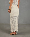 Soft Story Embroidered Floral Midi Skirt