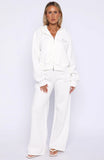 The Bride Wide Leg Sweatpants White