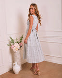 Gilded Garden Floral Loop Trim Maxi Dress