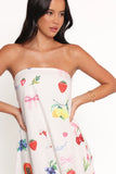 Soph Strapless Maxi Dress Ciao Bow Print