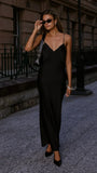 Harper Thin Strap Maxi Dress Black
