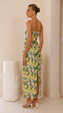 Carlia Midi Dress Lemon Print