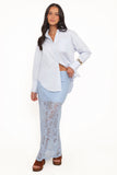 Brittany Lace Maxi Skirt Blue