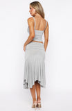 Dressing Up Midi Skirt Grey Marle
