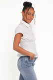 Ione Peplum Shirt White