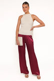 Carissa Satin Pants Berry