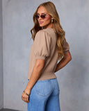 Livia Puff Sleeve Knit Sweater Top