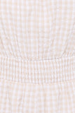 Felicity Romper Beige Gingham