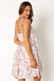 Solaris Mini Dress Tan White