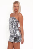 Azalea Mini Dress Silver Sequin
