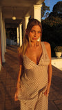 Rubie Maxi Dress Brown Geo