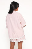 Wilson Short Set Peach Stripe White