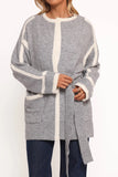 Maloney Tie Front Coatigan Grey