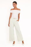 Lia Wide Leg Pant Sage Green