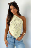 Its A Love Story Lace Top Lemon