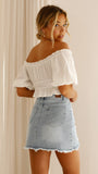 Tammy Mini Skirt Light Denim