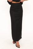 Ursa Fitted Column Skirt Black