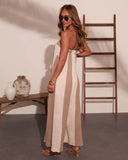 Cabana Hour Striped Color Block Jumpsuit