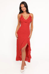 Judy Maxi Dress Red Polka Dot