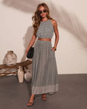 Saphine Geometric Print Maxi Skirt
