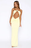 Dont Take Too Long Maxi Dress Lemon