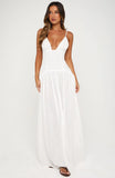 Sultry Shore Broderie Maxi Dress Off White