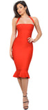 Kayden Red Mermaid Bandage Dress
