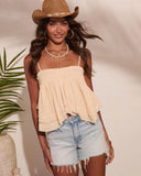 Sun Breeze Pleated Tiered Cami
