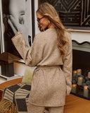 Frosted Wonder Knit Tie Front Cardigan