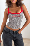 Time To Shine Singlet Leopard Print