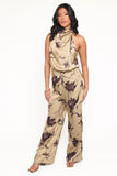 Savannah Jumpsuit Gold Floral