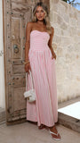 Tarika Maxi Dress Pink Stripe