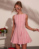 Sunwashed Days Gingham Print Mini Dress