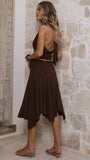 Taylin Halter Neck Top Brown