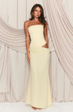 Peach Fizz Strapless Maxi Dress Lemon