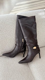 Druella Heeled Boot Dark Cacao