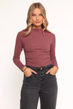 Nissa Long Sleeve Top Chocolate Cherry