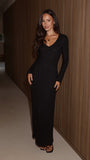 Cyra Long Sleeve Maxi Dress Black