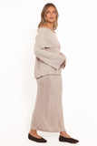 Indya Knit Skirt Oatmeal