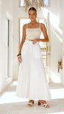 Avery Wide Leg Pants White