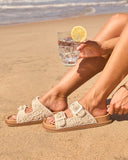 Seaside Solace Embroidered Bead Sandals