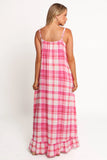 Perle Maxi Dress Pink Check