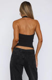 Believing The Lies Halter Top Charcoal