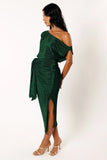 Santiago Off Shoulder Midi Dress Emerald
