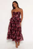 Mazy Midi Dress Purple Magenta