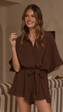 Vern Playsuit Chocolate