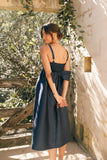 Isla Midi Dress Navy