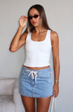 Ameline Denim Mini Skirt Light Blue