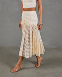 Dewy Moment Ruffle Lace Maxi Skirt