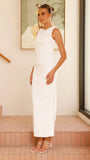 Sarsha Boatneck Maxi Dress White